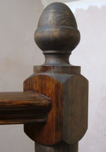 Newel part Dyed part Dyed and vanish Stained